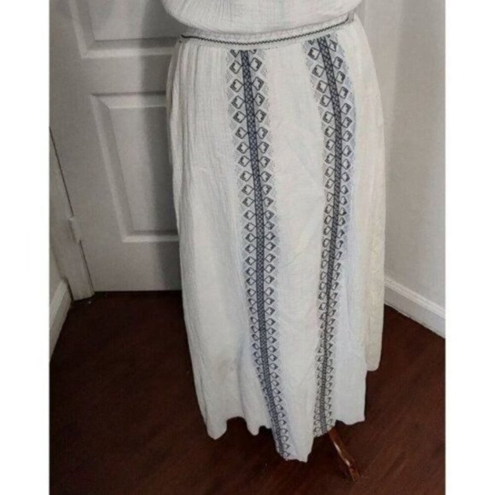 Faherty Catrina Embroidered Maxi Dress White S Cotton Bohemian NEW - Picture 10 of 15
